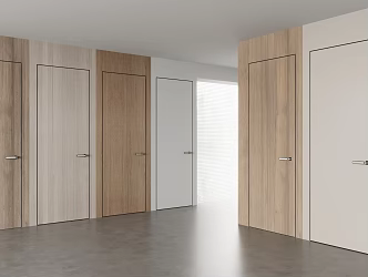 Modern Invisible Door Minimalist Door Bedroom Door Single Door Toilet Door 3d model