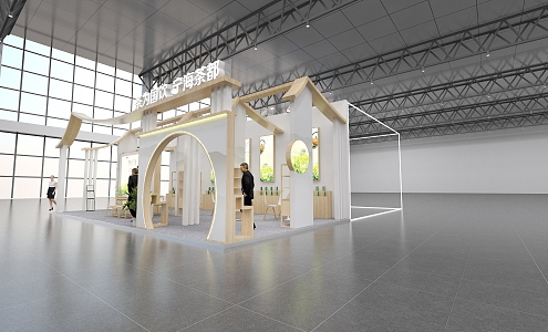 New Chinese-style Exhibition Booth Exhibition Hall Booth Beautiful Chen 3d model