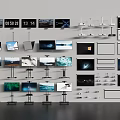 TV projection combination 3d model