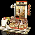 Commercial Alcohol Display Equipment With Poster Price Sign And Decorative Elements