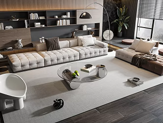 Modern Sofa Coffee Table Combination Sofa Coffee Table 3d model
