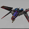 Futuristic Spacecraft With Blue Gray And Orange Red Details For Cosmic Exploration Mission