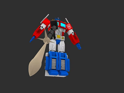 Transformers G1 Optimus Prime Red White Energy Light Effect 3d model