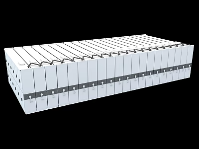 White Display Shelf With Modern Multi Tier Design For Retail Product 3d model