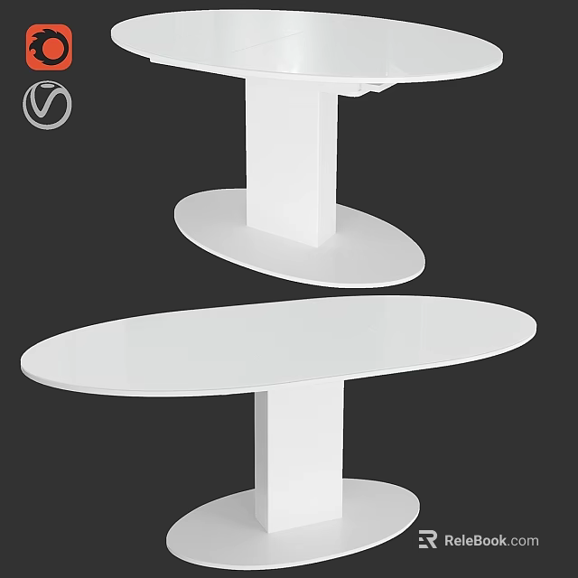 Modern Sleek Functional Table With Multi Tiered Design For Home And Office Use 3d model 