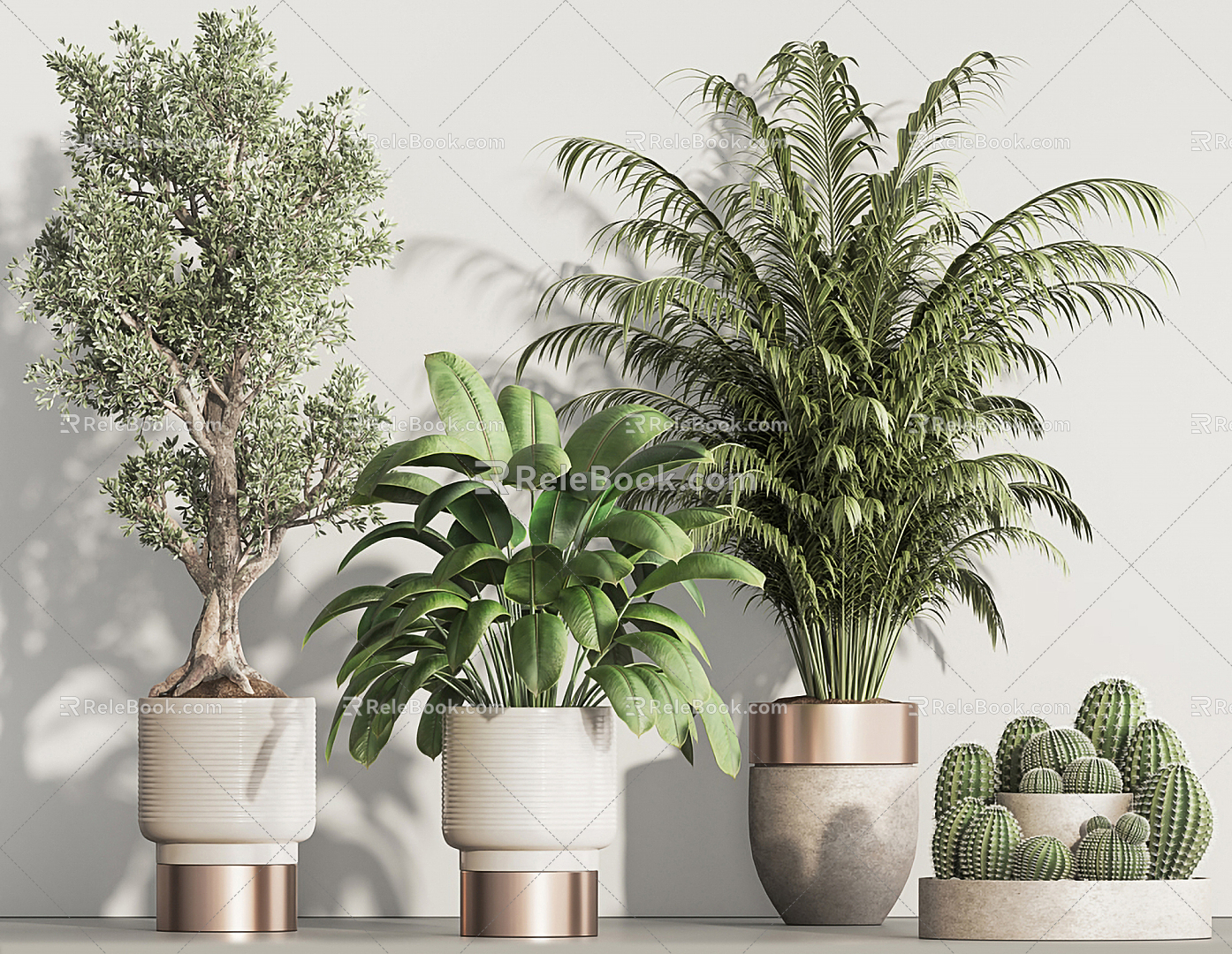 modern potted plant potted plant 3d model