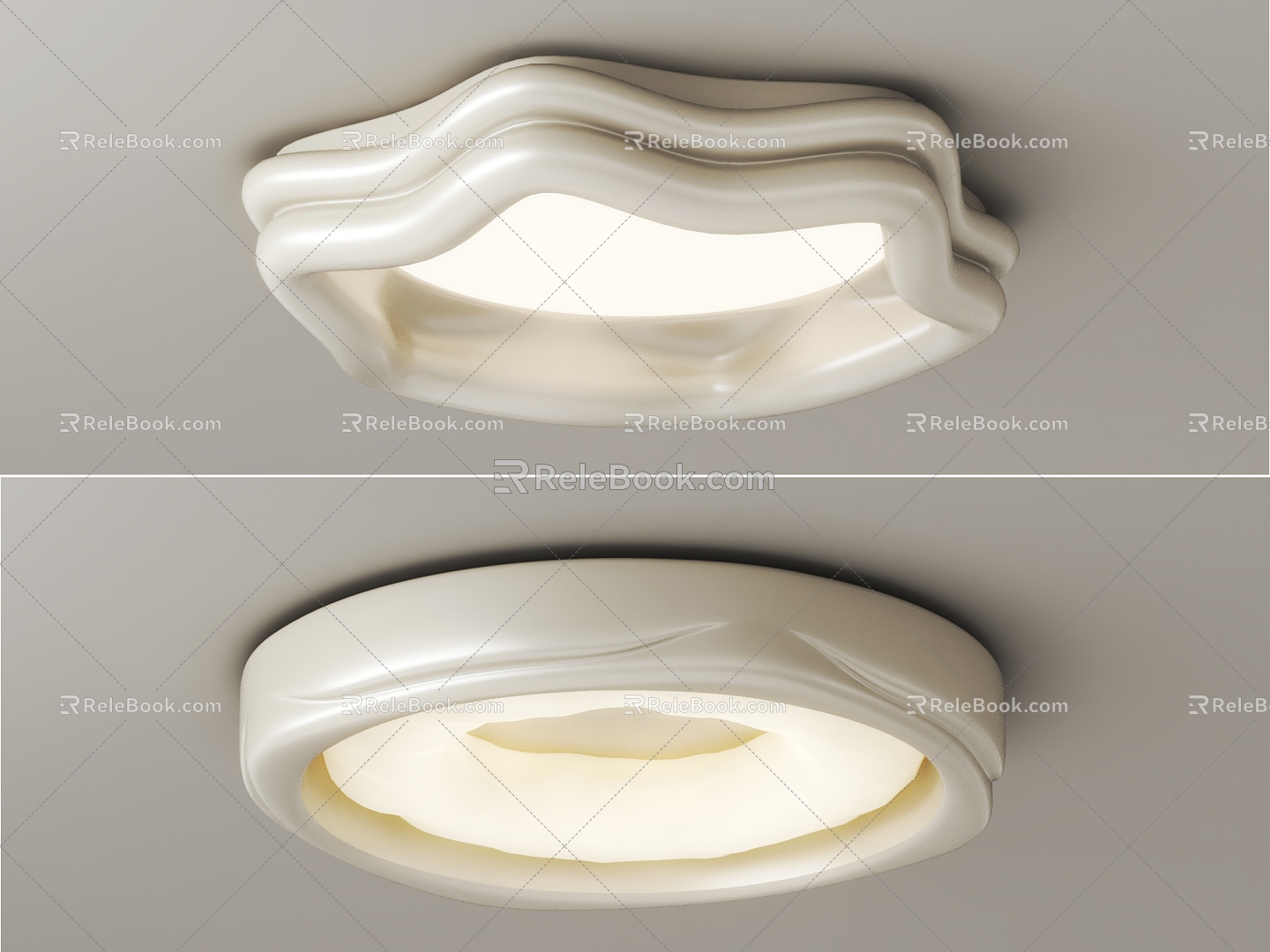 Cream wind ceiling lamp model