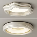 Cream wind ceiling lamp 3d model