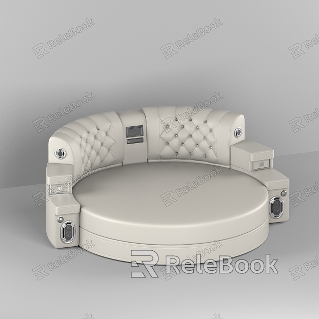 Modern Round Bed Functional Round Bed model