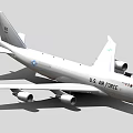 U.S. Air Force Fighter Jet With White Body Multiple Engines And Tail Insignia