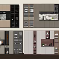 Modern Wine Cabinet With Glass Doors Multiple Storage Shelves And Elegant Home Interior Design