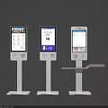 Public Facility Self Service Kiosks With Digital Screens And User Friendly Interface 3d model