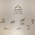Guide metal number attached 3d model