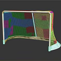 White Ice Hockey Goal With Net Frame And Stable Base For Training