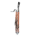 Copper Bassoon Woodwind Instrument With Curved Design And Metal Keys