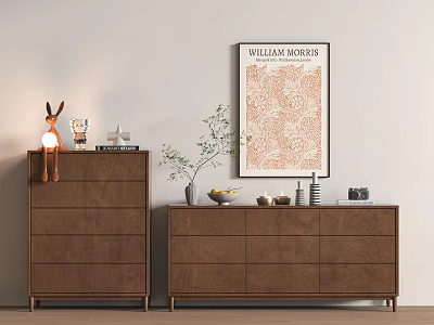 Quiet Ancient Bucket Cabinet Five Bucket Cabinet Entrance Cabinet Quiet Ancient Style Side Cabinet Simple Style Cabinet 3d model