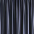 White Sheer and Dark Blue Thick Curtains for Home Window with City View