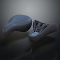 Two Black Bicycle Saddle Designs With Ergonomic Structure And Smooth Surface 3d model