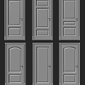 Modern door combination 3d model