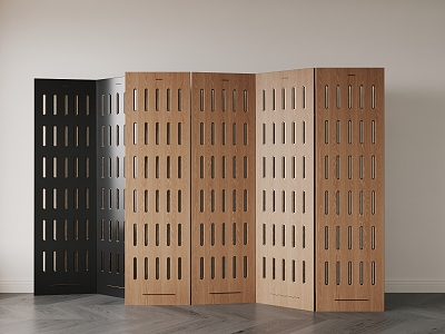 Modern Middle Ancient Solid Wood Opening Partition Screen model