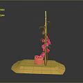 Fresh Red Tomato Fruits Growing On Green Vine With Basket On Yellow Base