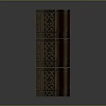 Wooden Carved Column With Intricate Patterns And Natural Texture Design