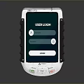 Rugged Handheld Computer with User Login Screen Physical Buttons and Protective Edges