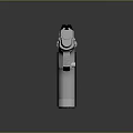 Metallic Pistol With Black Grip Classic Design And Reflective Surface Isolated On Dark Background
