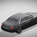 Elegant Black Luxury Sedan With Chrome Grille LED Headlights And Alloy Wheels