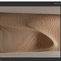 Parametric modeling panel modeling background wall wavy wood veneer wall panel 3d model
