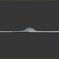White Stealth Military Aircraft Model With Triangular Shape And Streamlined Design