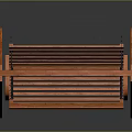 Orange Wooden Swing Chair With Chain Hanging And Simple Structure Design