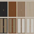 Different Colored Wardrobe Doors Featuring Woven Glass Panels And Modern Designs
