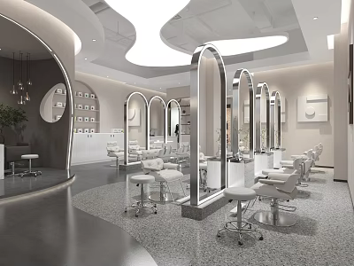 Modern Barber Shop 3d model