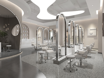 Modern Barber Shop 3d model