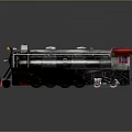 Vintage Silver Red Steam Train Model With Detailed Wheels And Classic Design