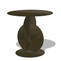 Modern round table glass side table corner table sofa side table round side table 3d model