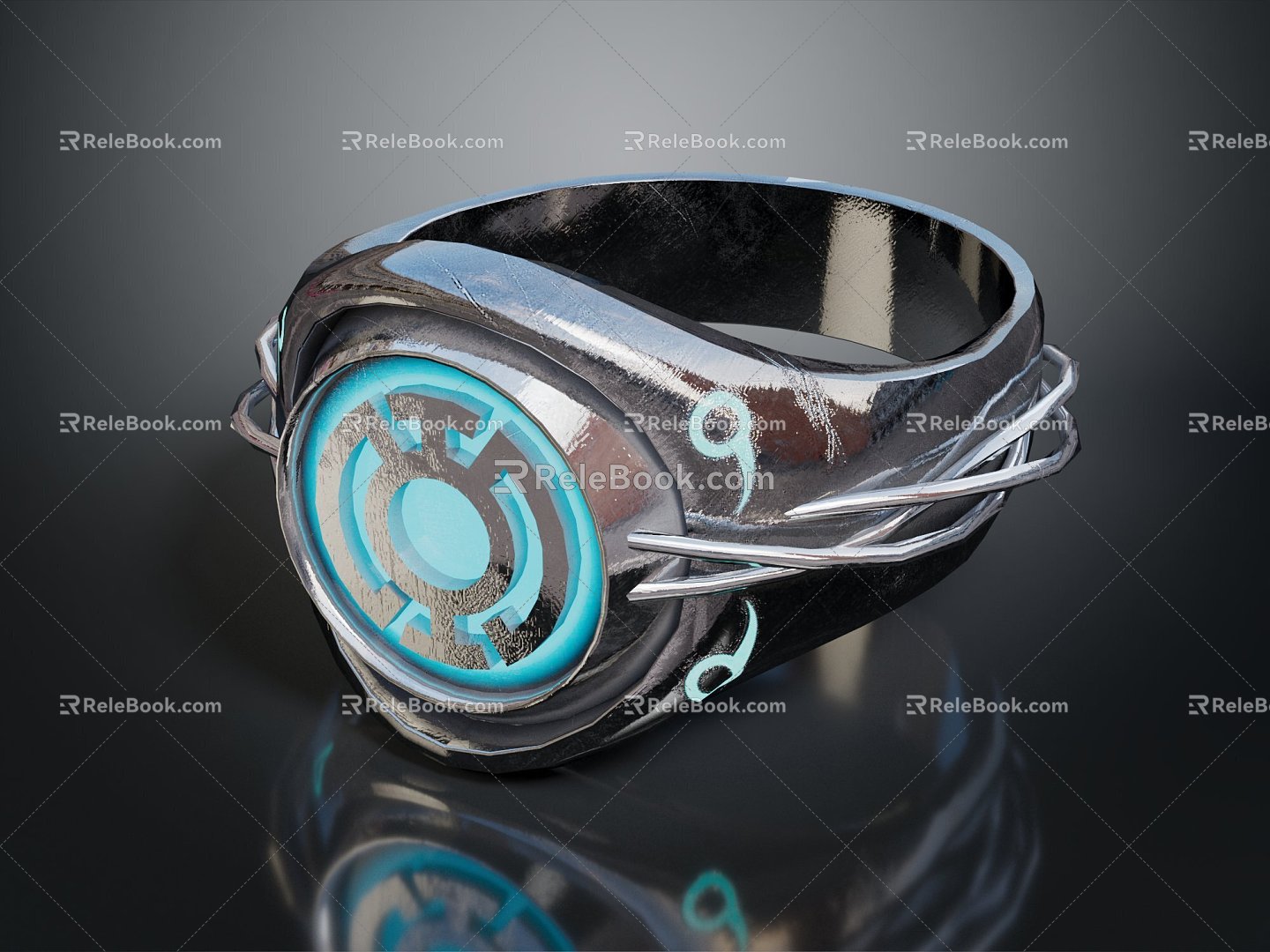 Modern Ring Lord of the Rings Diamond Ring Gem Ring model