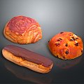 Biscuits Whole Wheat Biscuits Snacks Western-style Baking Food Milk Biscuits Breakfast Biscuits Western-style Snacks 3d model