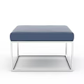 Modern Sofa Coffee Table Set With Blue Upholstery And Metal Frame Design