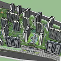 Modern High Rise Apartment Complex Exterior With Ground Floor Commercial Space And Glass Facades