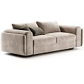 Modern Two Seater Sofa With Velvet Upholstery Accent Pillows And Two Color Options