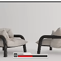 Modern Light Gray Sofa Set with Black Frame and Plush Cushions Contemporary Living Room Furniture