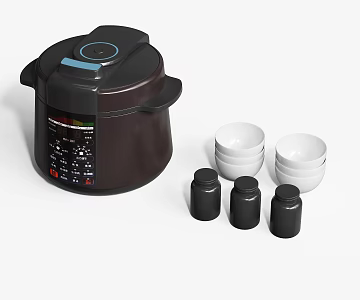 Electric bowl rice cooker 3d model