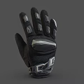 Black Protective Glove With Mesh Fabric And Knuckle Padding For Comfortable Daily Use 3d model