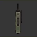 Military Weapon Communication Device With Green Body Antenna Screen Displaying 126 And Control Buttons