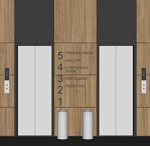 Modern Elevator Company Elevator Room 3d model