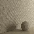 Beige Woven Textured Wall With Spherical Sphere And Shadow Detail