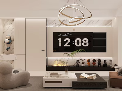 Modern Cream Style Sofa And Coffee Table Set Creates Comfortable Warm Home Living Atmosphere 3d model