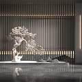 New Chinese Landscape Sketch Landscape Simulation Pine 3d model
